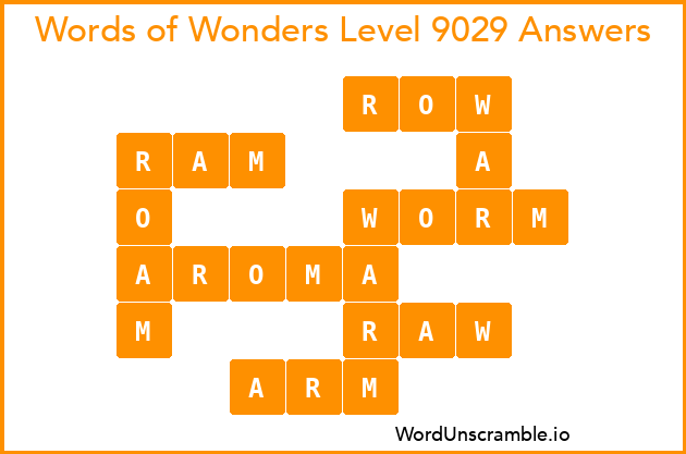 Words of Wonders Level 9029 Answers