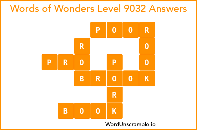 Words of Wonders Level 9032 Answers