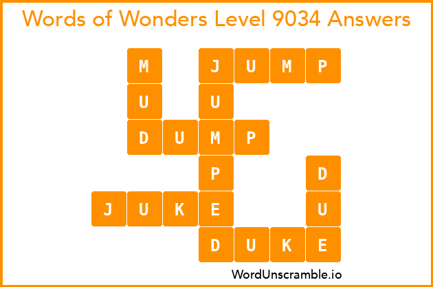 Words of Wonders Level 9034 Answers