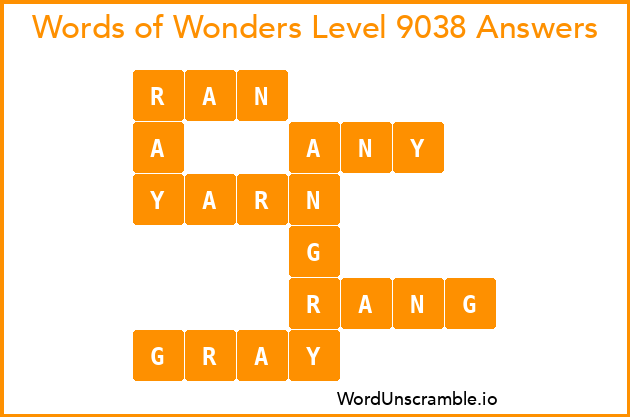 Words of Wonders Level 9038 Answers