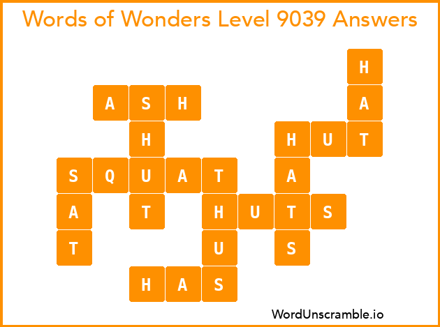 Words of Wonders Level 9039 Answers