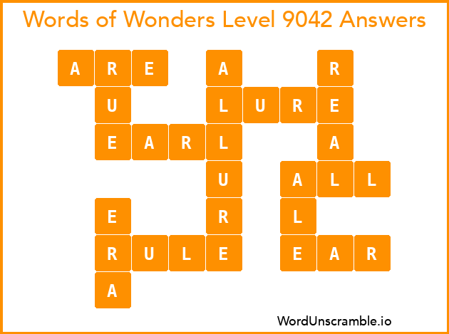 Words of Wonders Level 9042 Answers