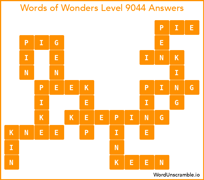 Words of Wonders Level 9044 Answers