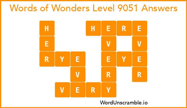Words of Wonders Level 9051 Answers