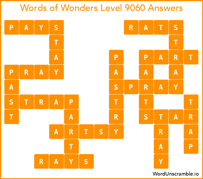 Words of Wonders Level 9060 Answers