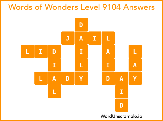 Words of Wonders Level 9104 Answers