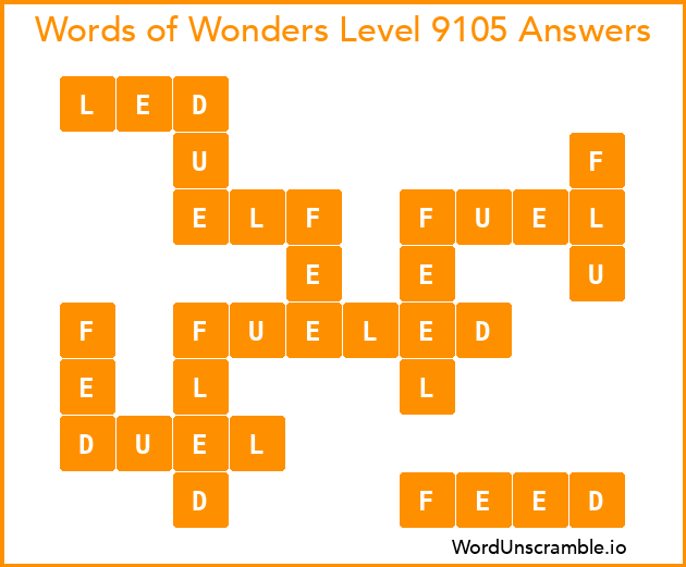 Words of Wonders Level 9105 Answers
