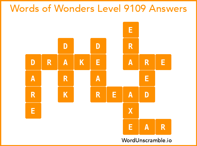 Words of Wonders Level 9109 Answers