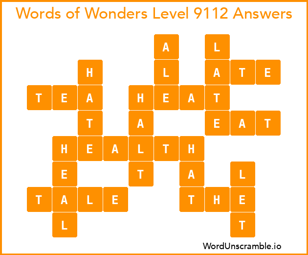 Words of Wonders Level 9112 Answers