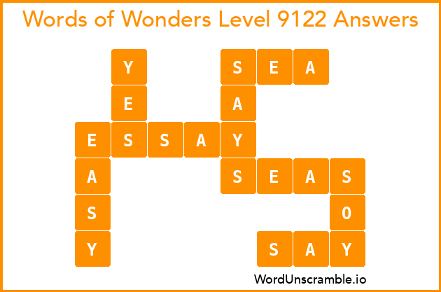 Words of Wonders Level 9122 Answers