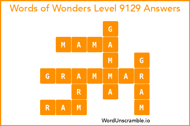 Words of Wonders Level 9129 Answers