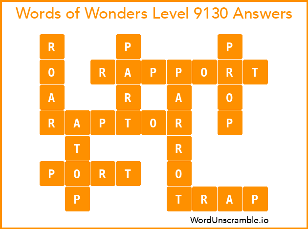 Words of Wonders Level 9130 Answers