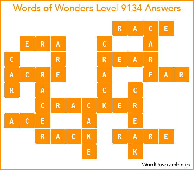 Words of Wonders Level 9134 Answers