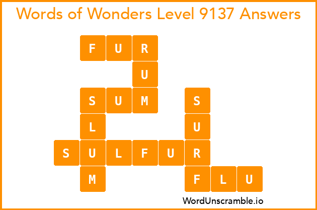 Words of Wonders Level 9137 Answers