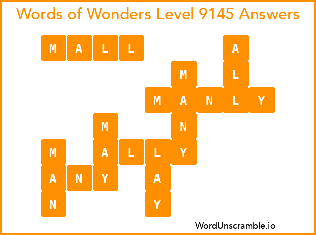 Words of Wonders Level 9145 Answers
