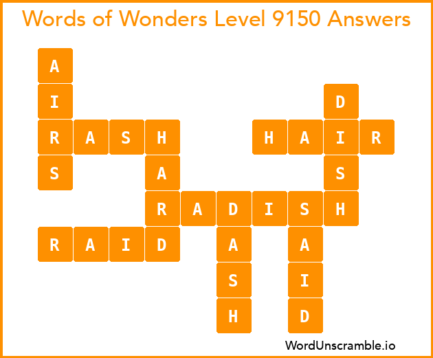 Words of Wonders Level 9150 Answers