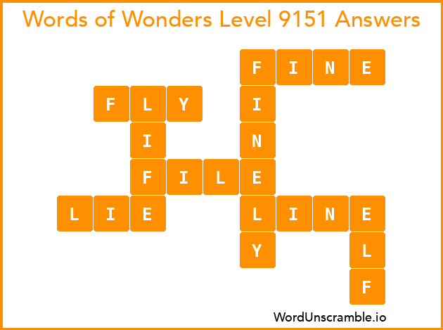 Words of Wonders Level 9151 Answers