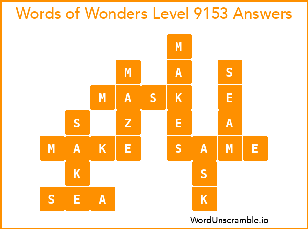 Words of Wonders Level 9153 Answers