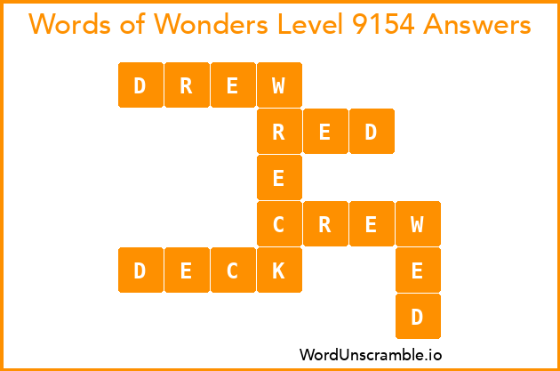 Words of Wonders Level 9154 Answers