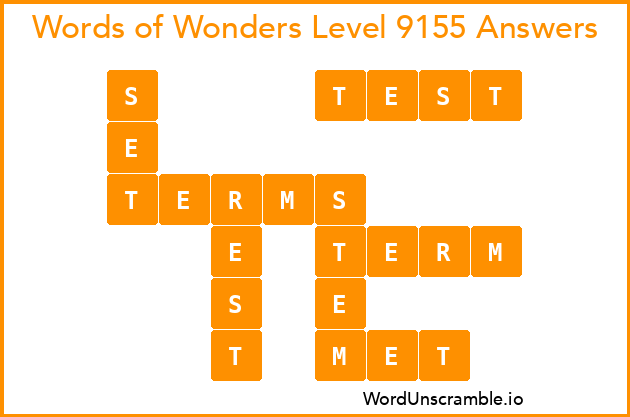 Words of Wonders Level 9155 Answers