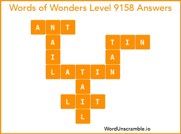 Words of Wonders Level 9158 Answers