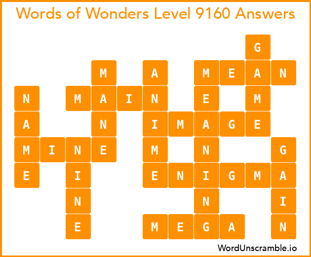 Words of Wonders Level 9160 Answers