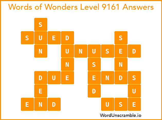 Words of Wonders Level 9161 Answers