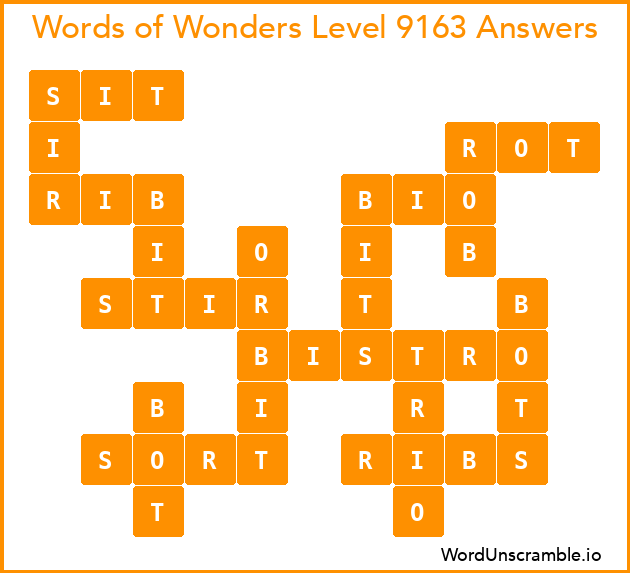 Words of Wonders Level 9163 Answers