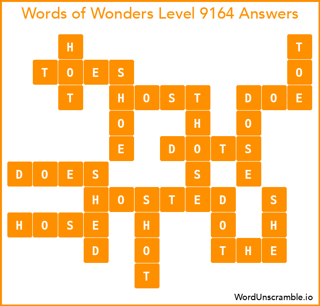 Words of Wonders Level 9164 Answers
