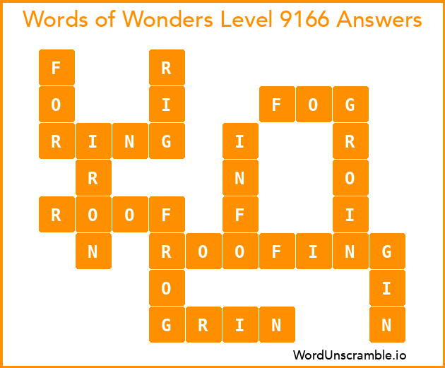 Words of Wonders Level 9166 Answers