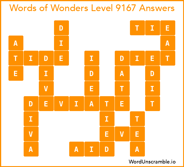 Words of Wonders Level 9167 Answers