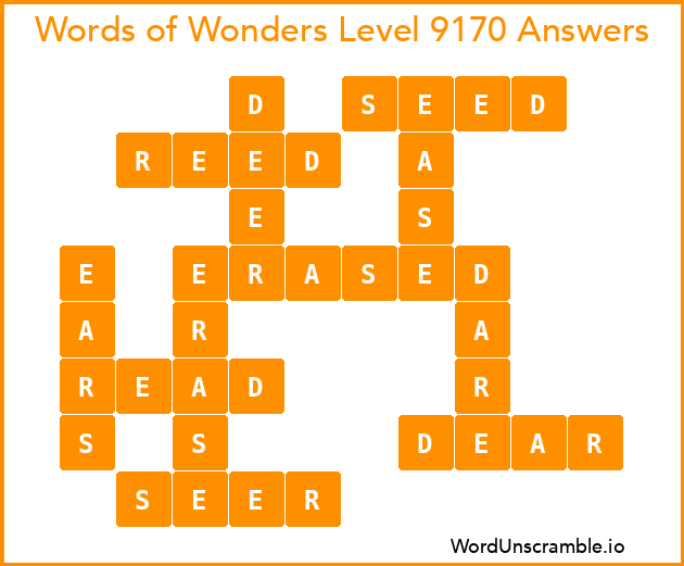 Words of Wonders Level 9170 Answers