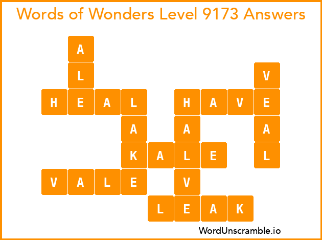 Words of Wonders Level 9173 Answers