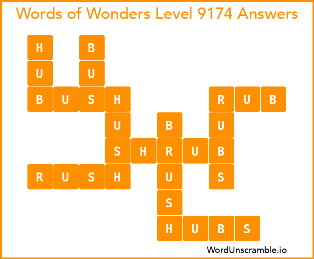 Words of Wonders Level 9174 Answers