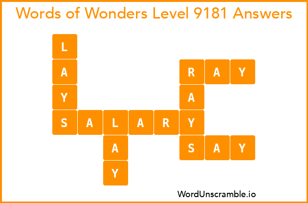 Words of Wonders Level 9181 Answers