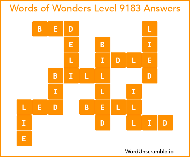 Words of Wonders Level 9183 Answers