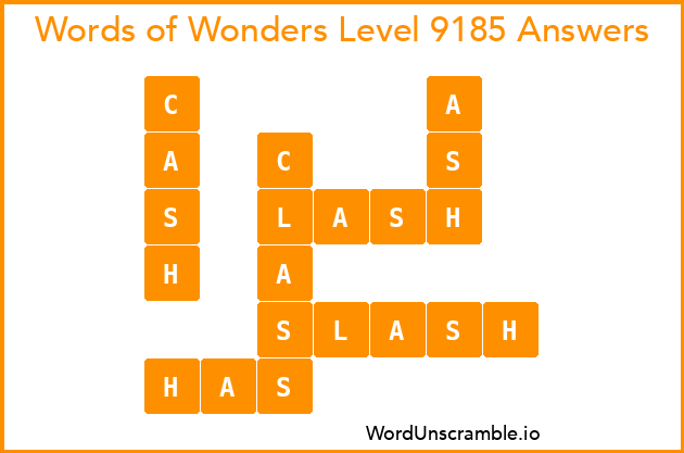 Words of Wonders Level 9185 Answers