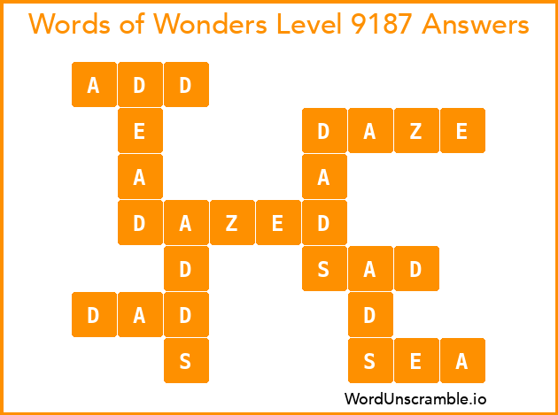 Words of Wonders Level 9187 Answers