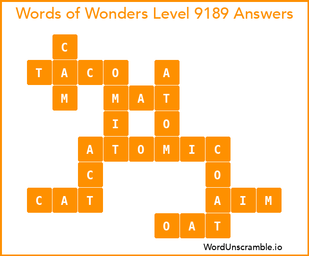 Words of Wonders Level 9189 Answers