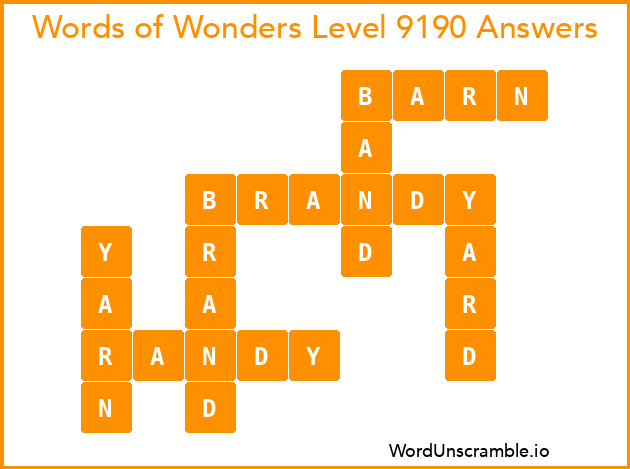 Words of Wonders Level 9190 Answers
