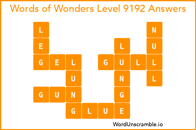 Words of Wonders Level 9192 Answers