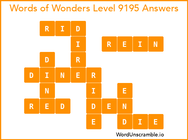 Words of Wonders Level 9195 Answers