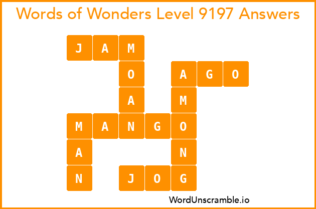 Words of Wonders Level 9197 Answers
