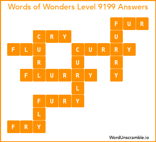 Words of Wonders Level 9199 Answers