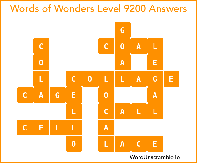 Words of Wonders Level 9200 Answers