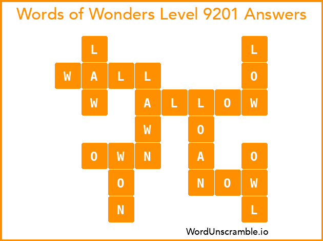 Words of Wonders Level 9201 Answers