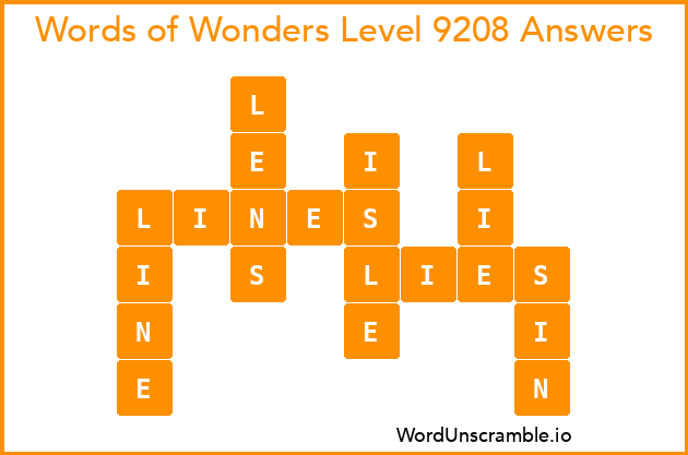 Words of Wonders Level 9208 Answers