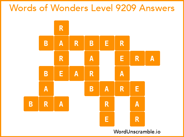 Words of Wonders Level 9209 Answers