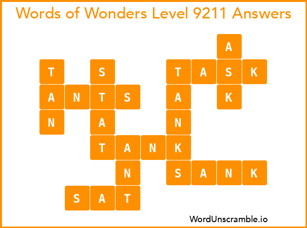 Words of Wonders Level 9211 Answers
