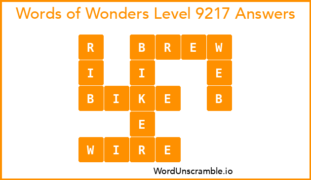 Words of Wonders Level 9217 Answers
